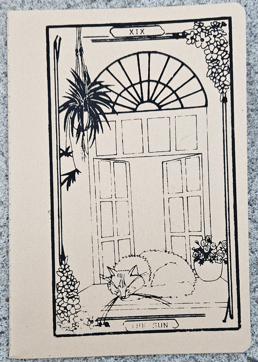 High Desert Tarot: The Sun Hand Printed Kraft Paper Notebook
