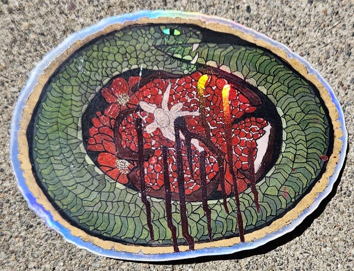 Wheel of Fortune Ouroboros Holographic Vinyl Sticker