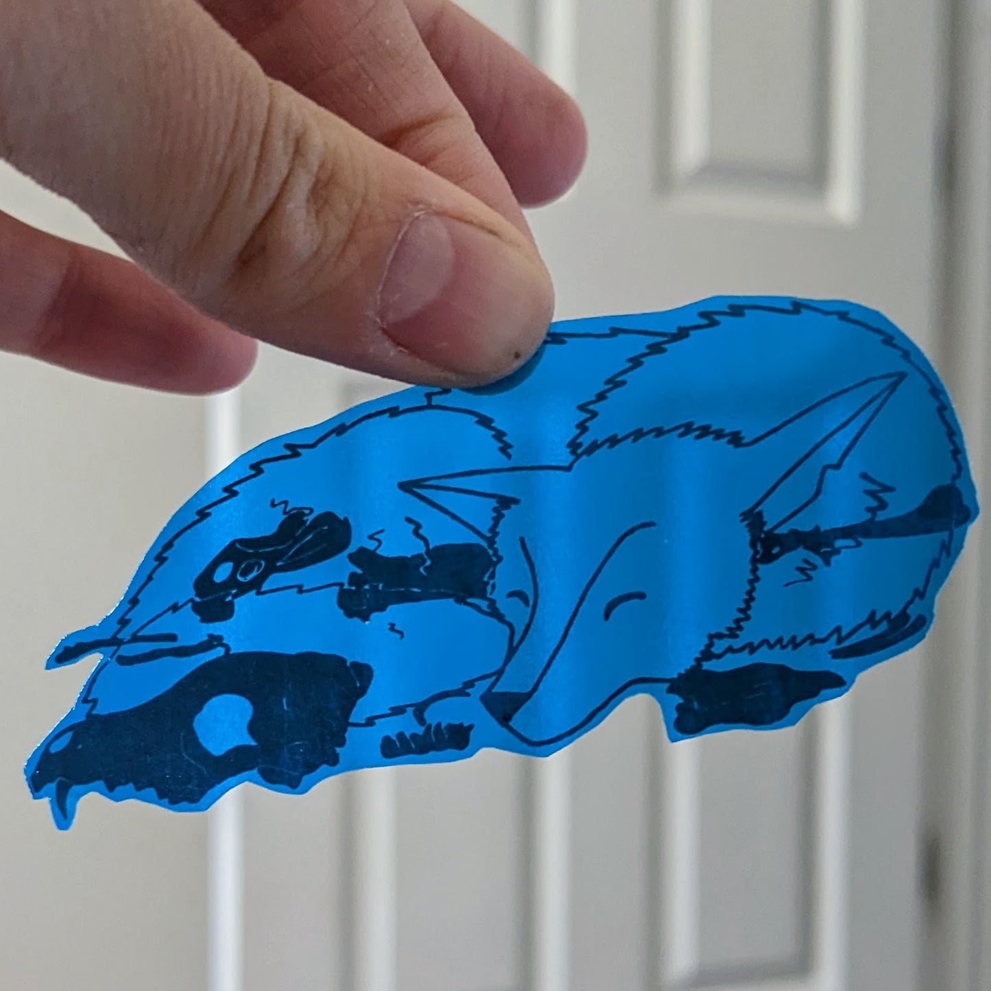 On Being a Coyote Stained Glass Vinyl Sticker