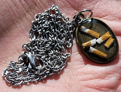 Nailed: Small Ashtray Necklace by Megan McLeroy