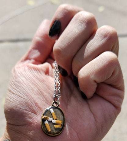 Nailed: Small Ashtray Necklace by Megan McLeroy