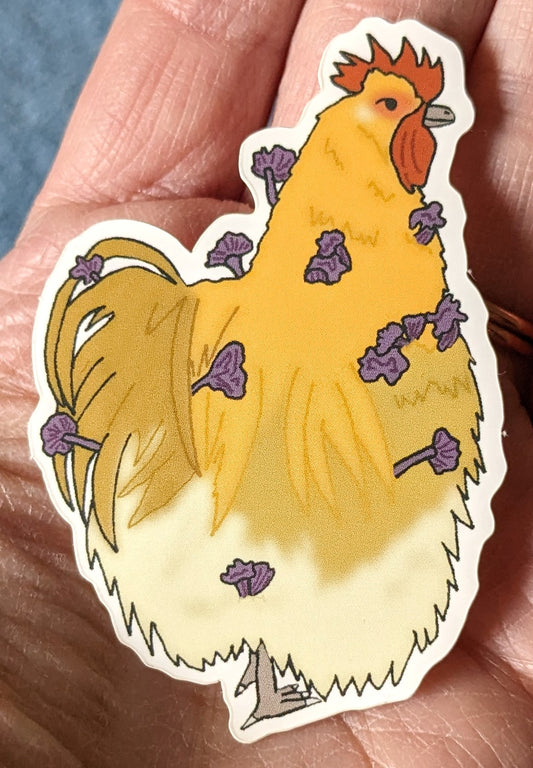 Amethyst Deceiver Buff Orpington Rooster Vinyl Sticker