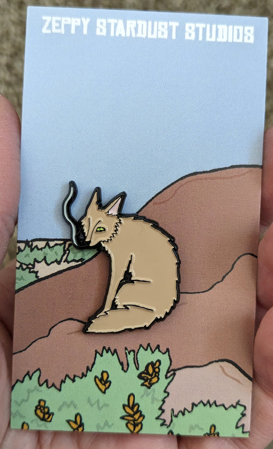 Smoking Coyote Soft Enamel Pin