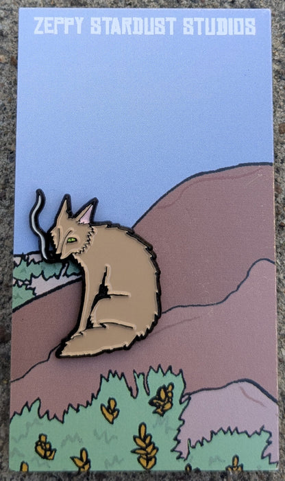 Smoking Coyote Soft Enamel Pin