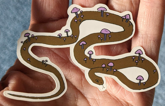 Lilac Bonnet Inlaid Taipan Snake Vinyl Sticker