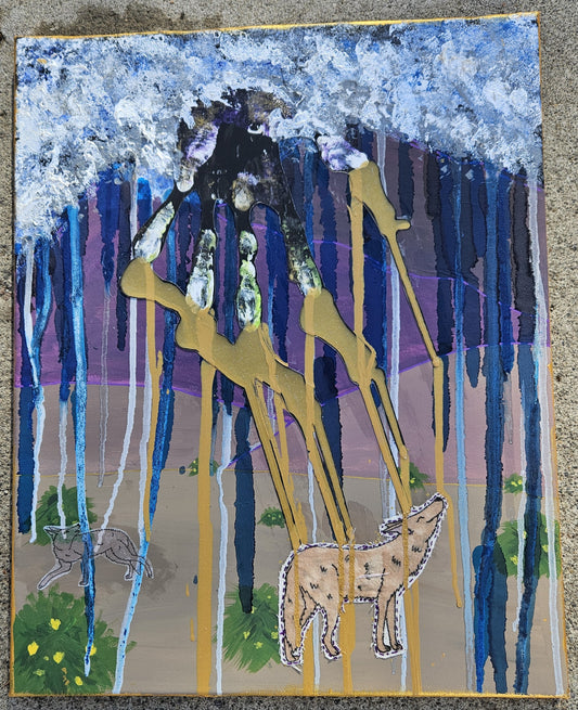 Supplicants Original Mixed Media on Canvas