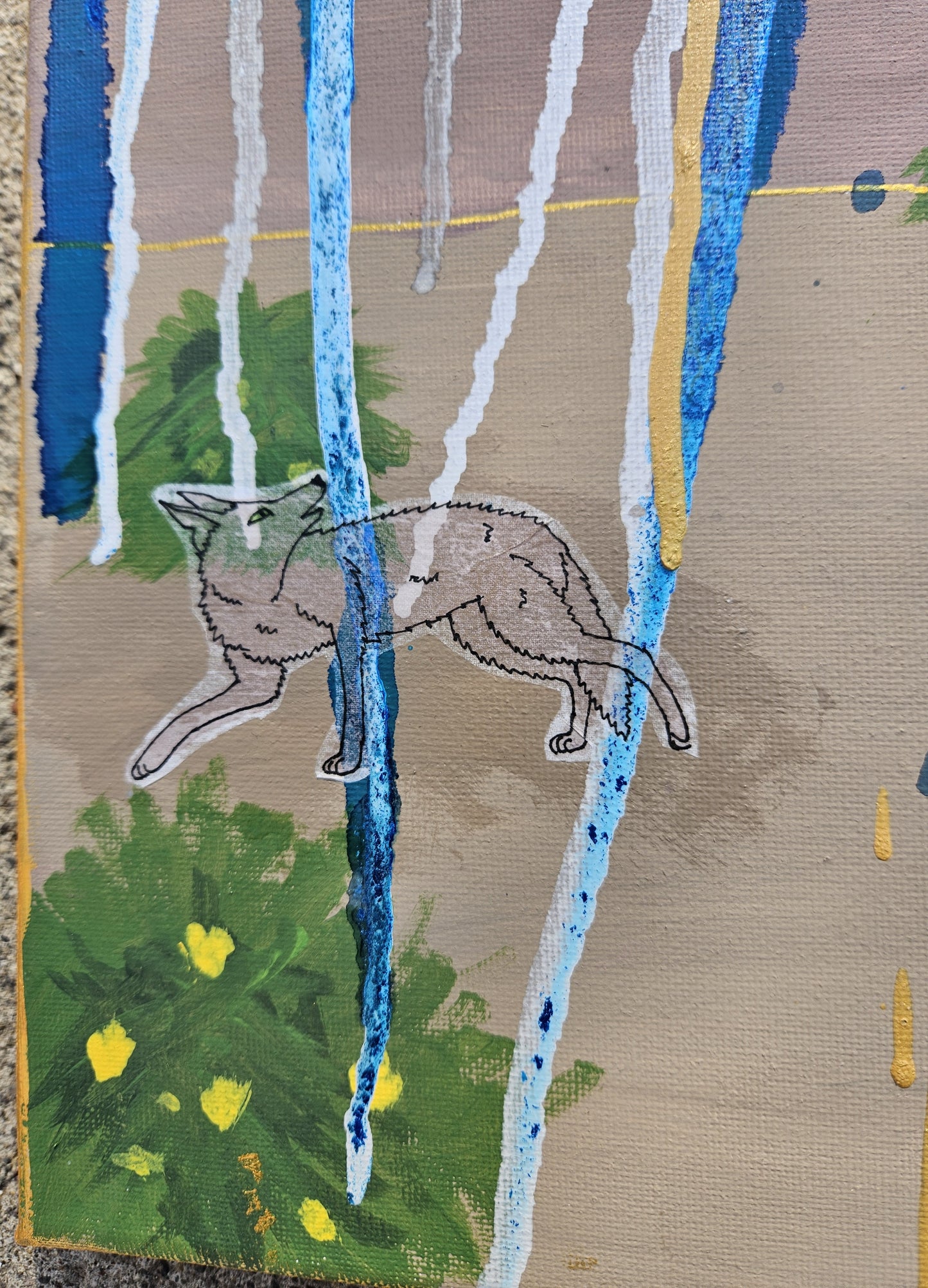 Supplicants Original Mixed Media on Canvas