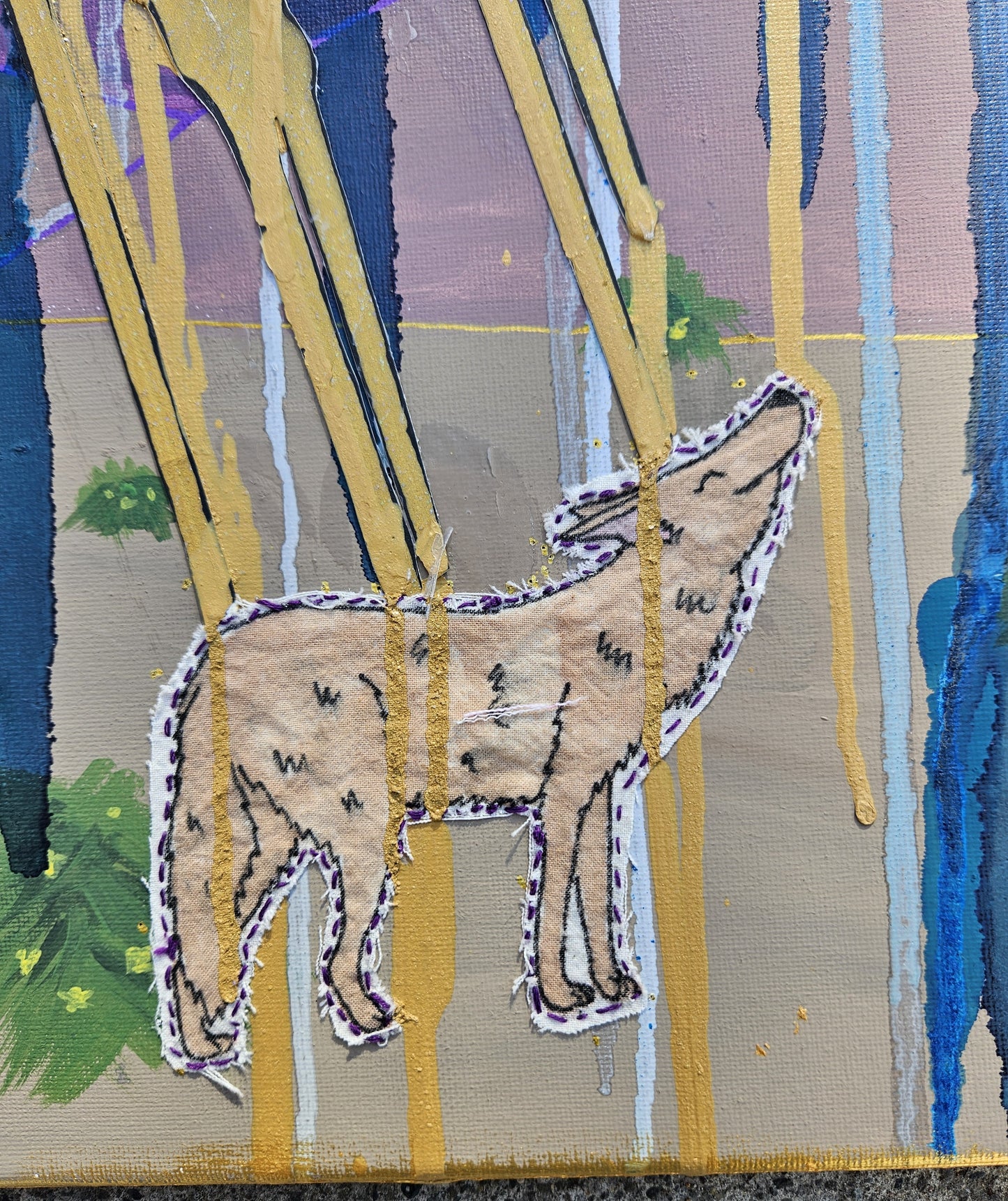 Supplicants Original Mixed Media on Canvas