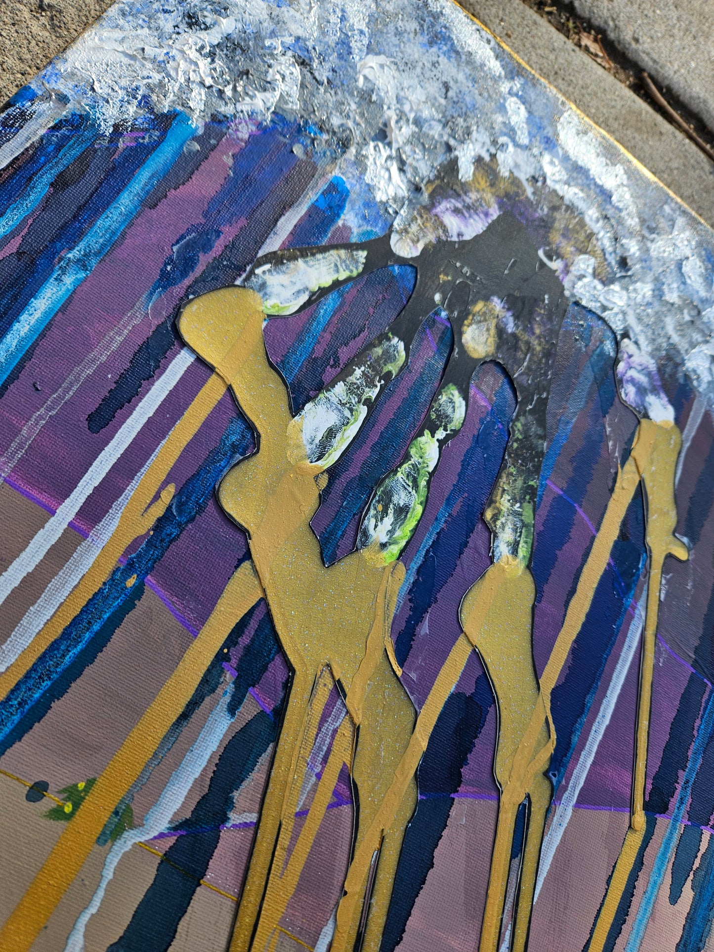 Supplicants Original Mixed Media on Canvas