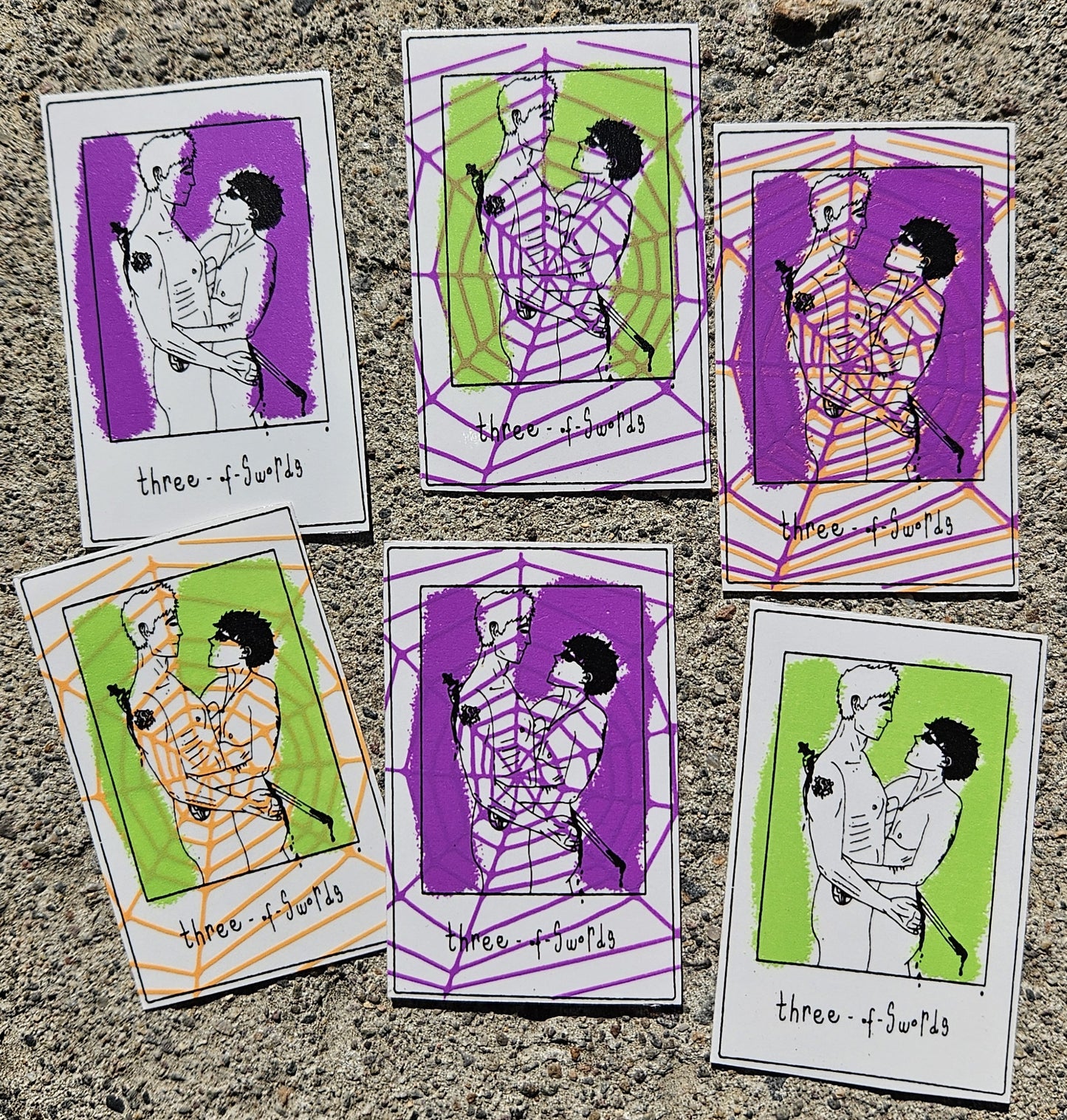 Three of Swords Vinyl Sticker