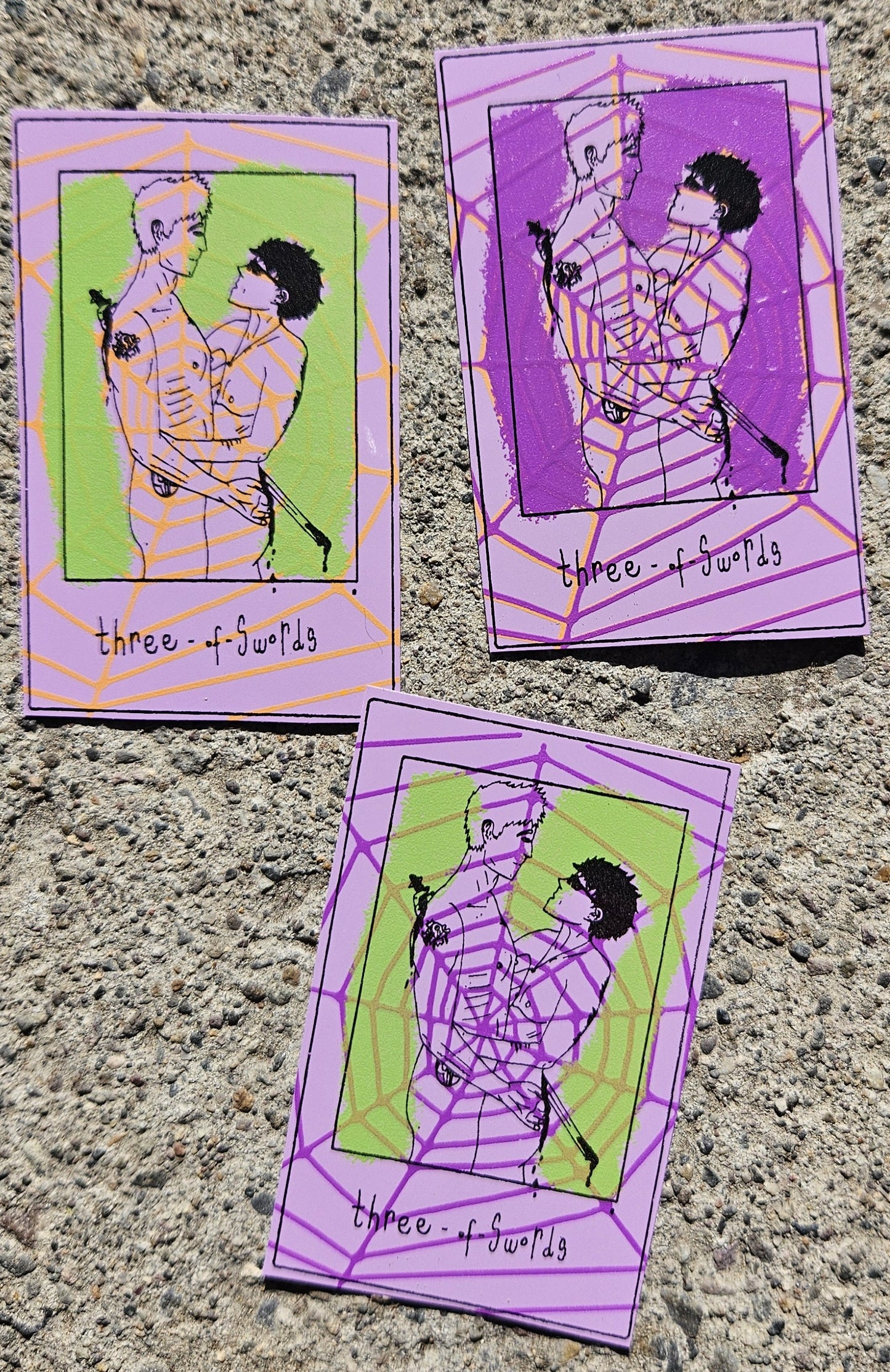 Three of Swords Vinyl Sticker