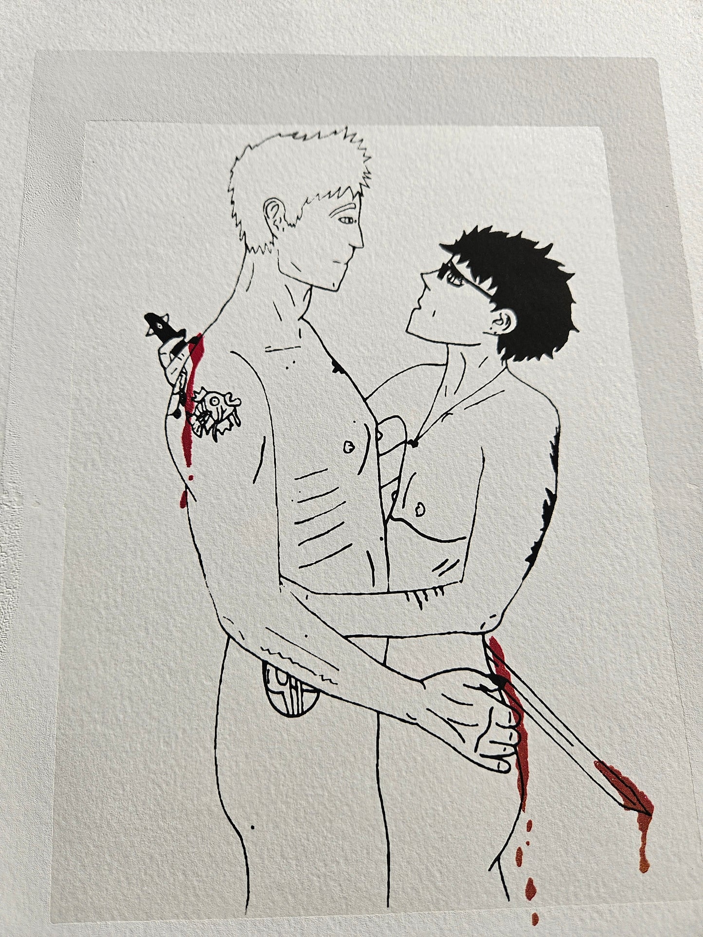 Three of Swords Hand Pulled Print