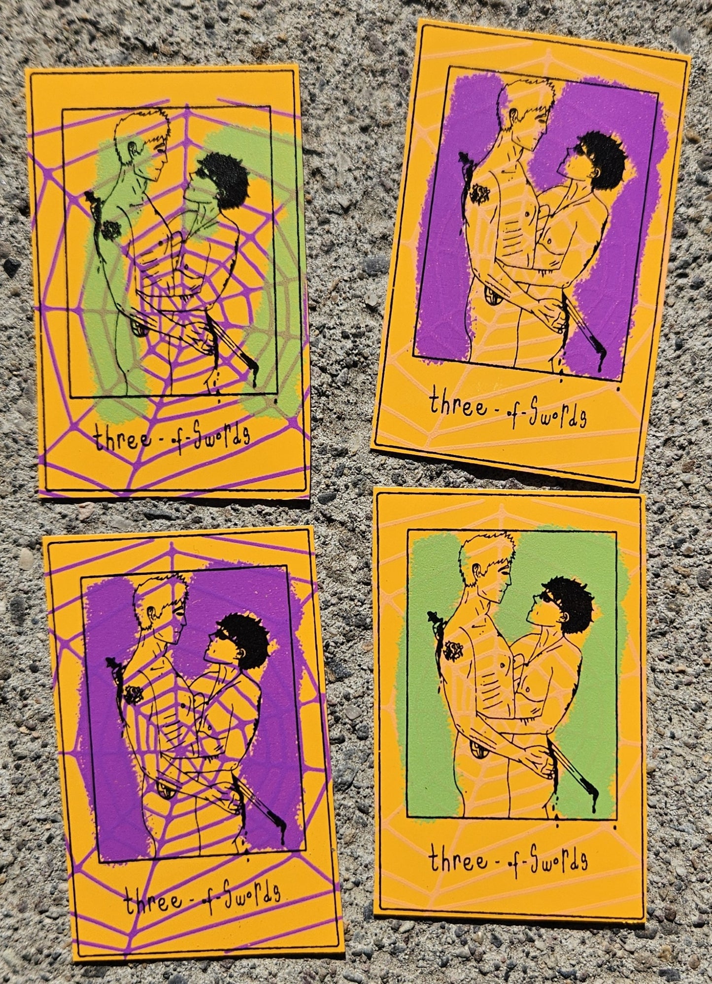 Three of Swords Vinyl Sticker