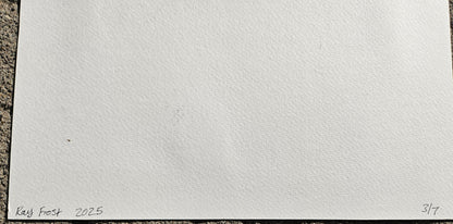 Three of Swords Hand Pulled Print