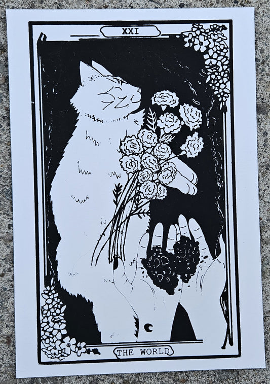 High Desert Tarot: The World Hand Pulled Print