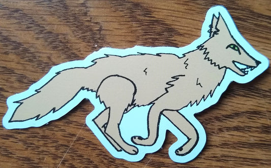 Running Coyote Vinyl Sticker