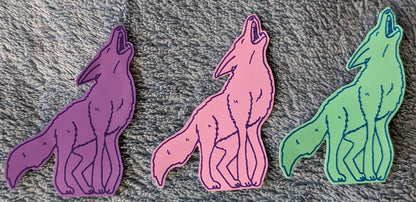 Howling Coyote Vinyl Sticker