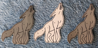 Howling Coyote Vinyl Sticker